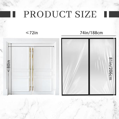 Amylove Zipper 72 x 80 Inch Dust Barrier Door Kit Construction Door Barrier 6 x - Image 2