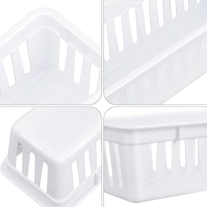 Domensi 24 Pcs Slim Plastic Storage Baskets Tray - Image 3