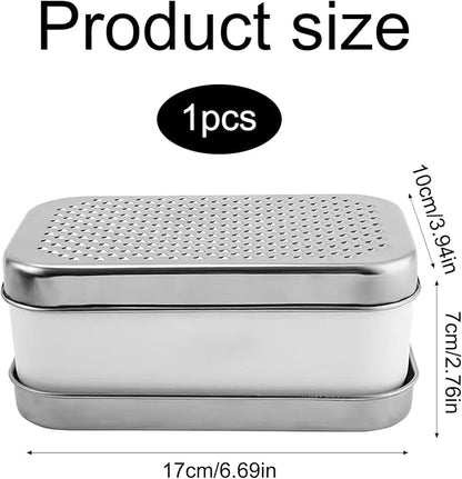 Cheese Grater With Container Box, Grater Cheese Shredder, 2 In1 Fruit Vegetable - Image 2