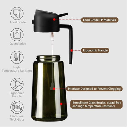 SWEET VIEW - Olive Oil Sprayer for Cooking, 16oz/470ml Glass Light-Proof Oil - Image 5