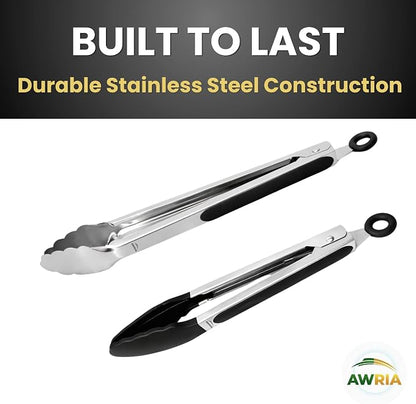 Silicone Tongs for Cooking Heat Resistant Kitchen Tongs Stainless Steel Cooking - Image 7