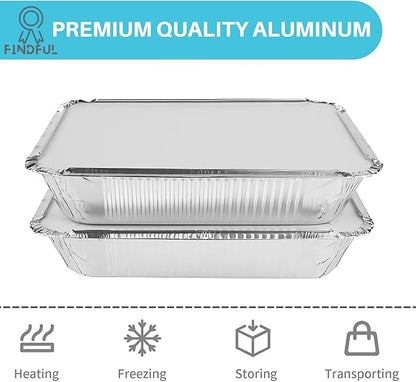 Aluminum Pans with Lids 2.25 LB Capacity Foil Food Containers with Lids - Image 3