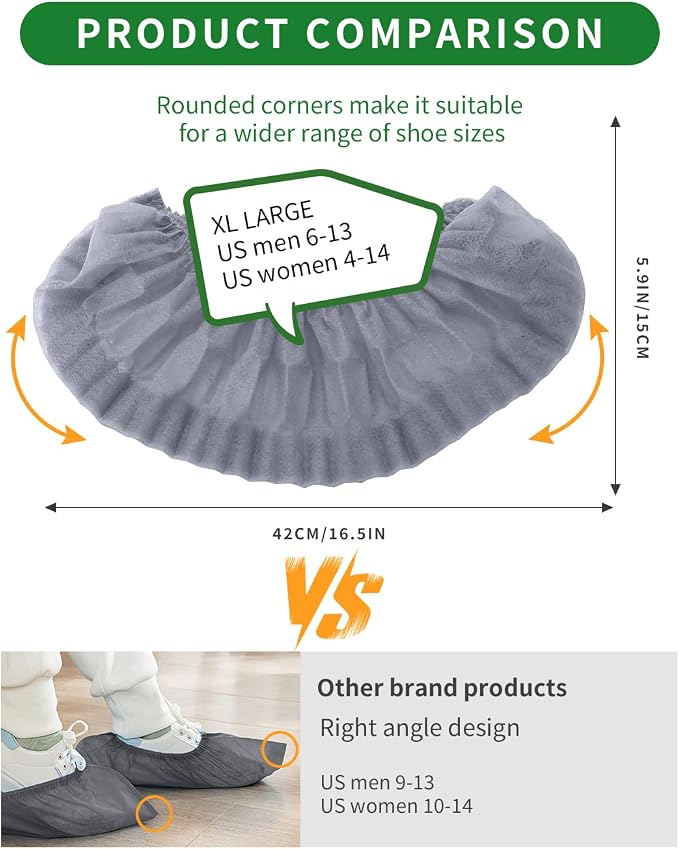 50Pcs Non-Woven Shoe Covers Disposable Non Slip - Image 5