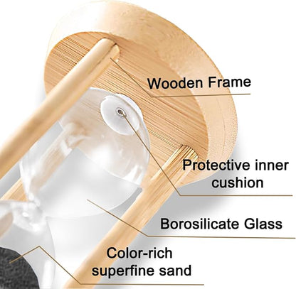 10 Minute Hourglass, 10 Min Wooden Sand Timer, Wood Sand Watch, Ten Minute Mini - Image 4