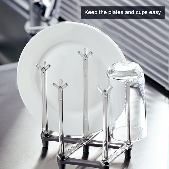 Marbrasse Retractable Cup Drying Rack, Drinking Glass and Sports Bottle Drainer - Image 6