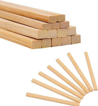 1/4 x 12 Inch 50 PCS Square Dowel Rods Wood Sticks Wooden Dowel Rods Unfinished - Image 2