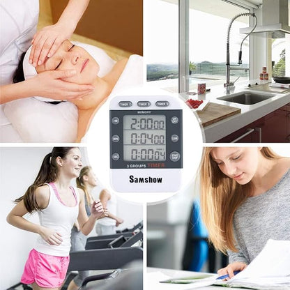 Digital Kitchen Timers for Cooking Triple Timer Count UP/Down Dual Timer Large - Image 8