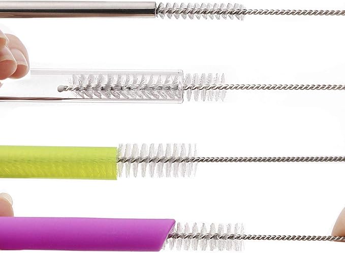 Long Straw Brush, Nylon Flexible, Reusable Pipe Tube Cleaner 12-ihch X 2/5-inch - Image 3
