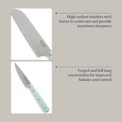 MARTHA STEWART Eastwalk 14 Piece High Carbon Stainless Steel Cutlery Knife - Image 4