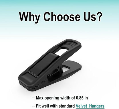 Hanger Clips Perfect for Velvet Hangers, Non-Slip Plastic Clips Pant Skirt - Image 4