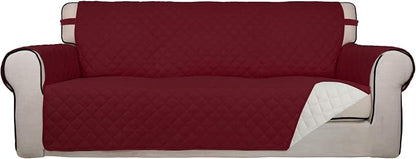 PureFit Reversible Quilted Sofa Cover, Water Resistant Slipcover Furniture by PureFit