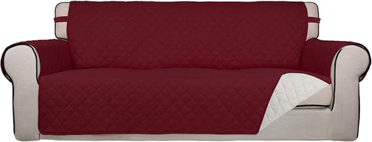 PureFit Reversible Quilted Sofa Cover, Water Resistant Slipcover Furniture by PureFit