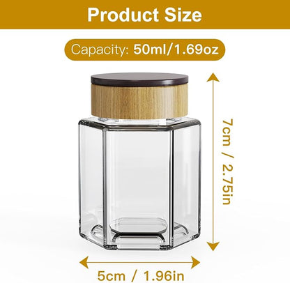 Vetacsion Set of 18 Magnetic Glass Spice Tins - Image 2