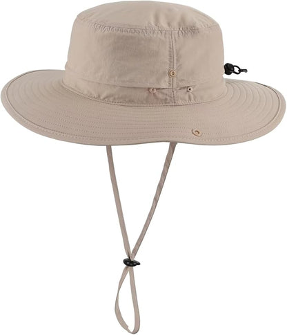 Connectyle Sun Hat for Men Women Outdoor UV Protection Safari Hat for Fishing Hiking Gardening Breathable Cowboy Hat UPF50