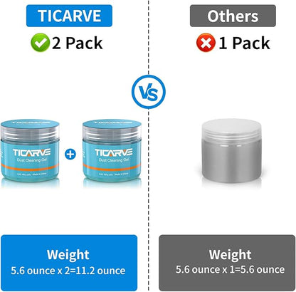 TICARVE 2Pack Cleaning Gel Car Putty Car Detail Putty Auto Detail Gel Detail - Image 7