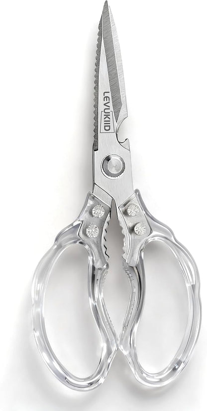 Kitchen Scissors, Transparent and Stylish Handle, Suitable by LEVUKIID