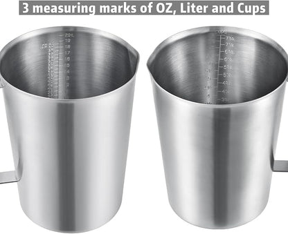 KSENDALO 64Oz/8Cup Stainless Steel Pitcher, 2 Liter Metal Container - Image 4