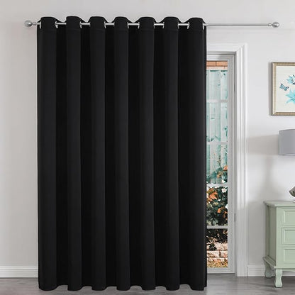 Joydeco Blackout Patio Sliding Door Curtains 84 Inches Long, Grommet Privacy by JOYDECO