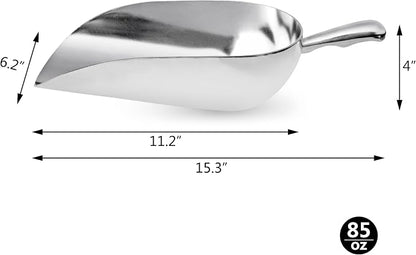 New Star Foodservice 34608 One-Piece Cast Aluminum Round Bottom Bar Ice Flour - Image 2