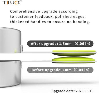 TILUCK Measuring Cups and Spoons Set, Stainless Steel, Kitchen Utensils - Image 3