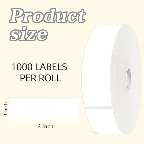 1000 Blank Removable Freezer Labels Water Oil Resistant with Perforation Line for Food Containers Jars Pantry Organization (Ink Quick-Dry，1” x 3”)