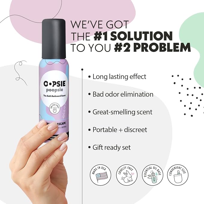 OOPSIE POOPSIE - Lavender Escape - Before & After You Go Toilet Spray 2oz - - Image 2