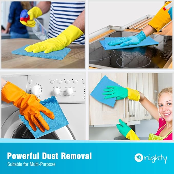 Orighty Cleaning Cloths, Shop Towels 100 Pack, Shop Rags Reusable, Microfiber - Image 4