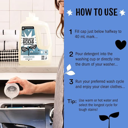 Molly's Suds Liquid Laundry Detergent | Clean Laundry Detergent Soap - Image 5