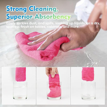 HOMEXCEL Microfiber Cleaning Cloth 20 Pack 11.5 x 11.5 Inch Microfiber Towels - Image 5
