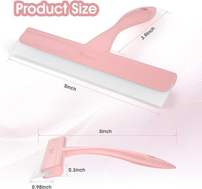 5" Silicone Shower Squeegee for Glass Doors & Car Windows - Image 4