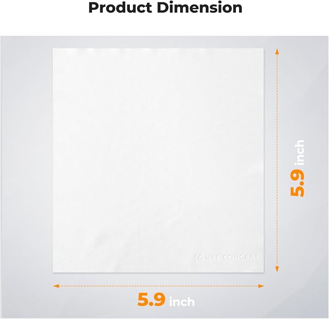 K&F CONCEPT 20 Pack Microfiber Cleaning Cloths, 6x6in Glasses Cleaning Cloths - Image 6