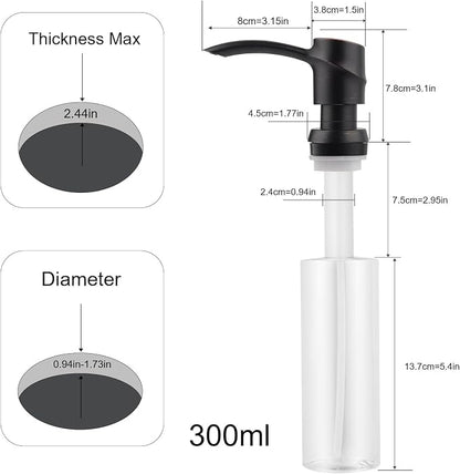 SAMODRA Kitchen Sink Soap Dispenser Oil Rubbed Bronze Built-in Soap Dispenser - Image 3