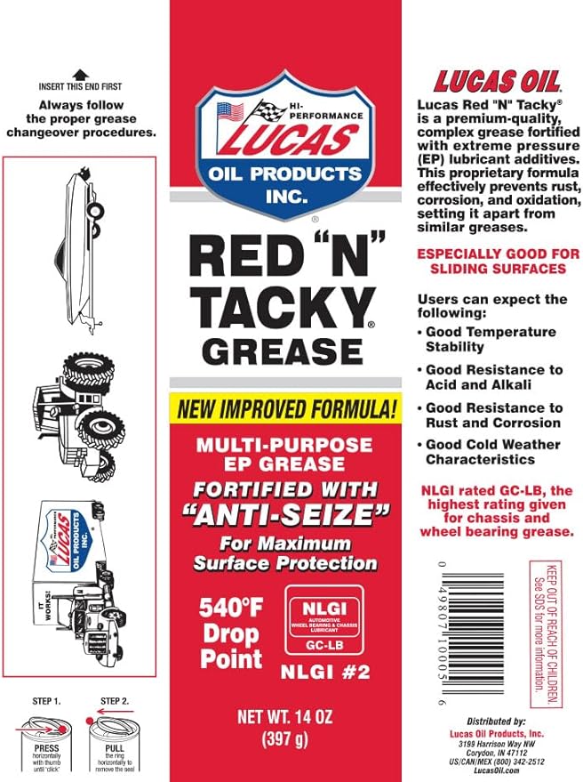 Lucas 10005-30PK Red N' Tacky Grease - Image 2