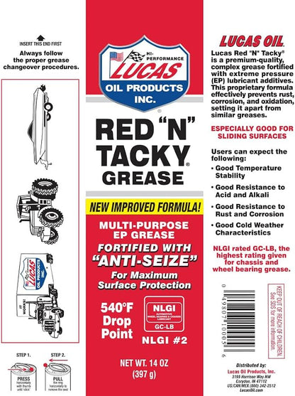 Lucas Oil 10005 Red N Tacky Grease - Image 2