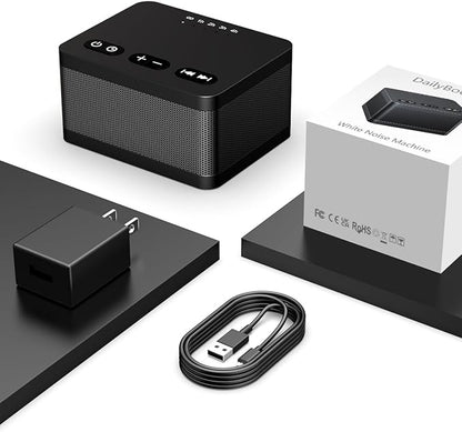 Sound Machine White Noise Machine with 30 Soothing Sounds 36 Levels Volume 5 Timers and Memory Function Effectively Blocks Noise Ideal Sleep Machine for Baby Kids Adults… (Black)