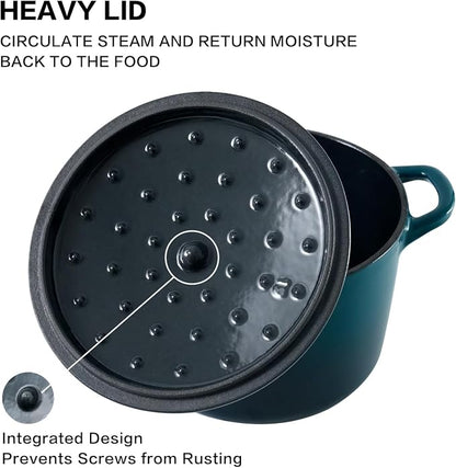 Flavehc Dutch Oven Pot with Lid 2.8 qt Cast Iron Dutch Oven - Image 3