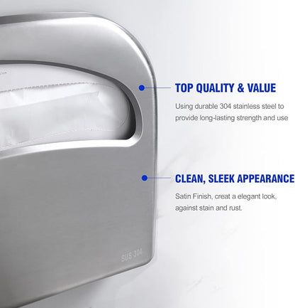 2 Packs Toilet Seat Cover Dispenser Wall Mount Commercial, Half Fold Toilet - Image 2