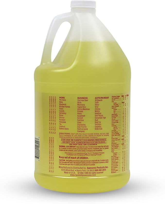 La's Totally Awesome All Purpose Cleaner Refill – 128oz (Pack of 2) Concentrated Multipurpose Cleaner & Heavy Duty Degreaser for Home, Kitchen, Bathroom, Floors, Spray Bottles & More