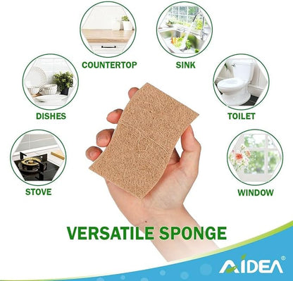 AIDEA Sponges Kitchen, Dish Sponges Non Scratch, Natural Sponge - Image 8