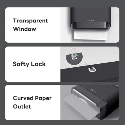 Paper Towel Dispenser, Large Capacity Wall Mount Tissue Dispensers - Image 4