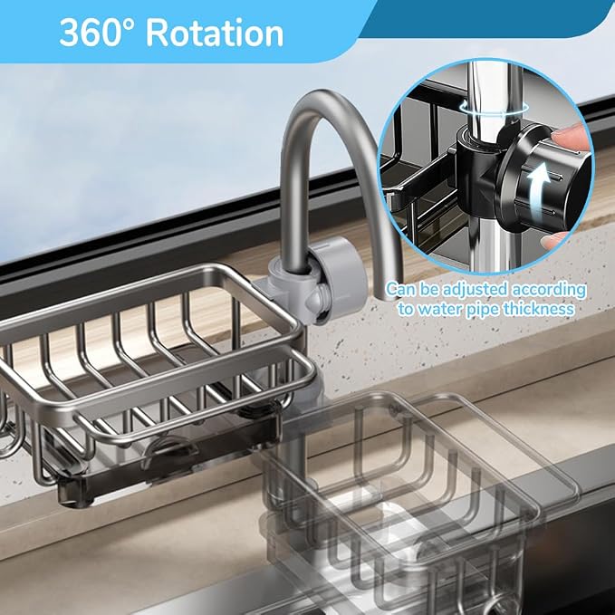 Sink organizer rack for kitchen and bathroom, Kitchen Sink Faucet Organizer - Image 6