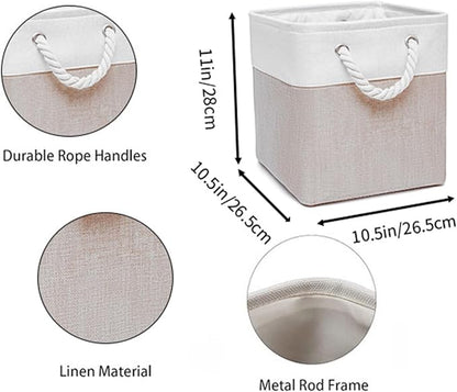 Cube Storage Bins, Collapsible Fabric Storage Cubes Bins, 11 Inch Cube Storage - Image 6