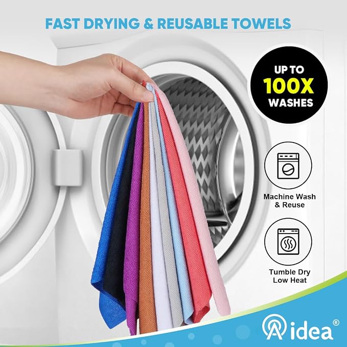 AIDEA Microfiber Cleaning Cloth Roll, Washable Shop Rags, Microfiber Towels - Image 6