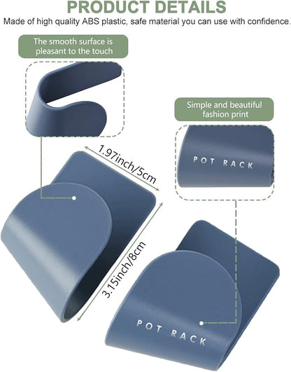 Tendiren Pot Lid Organizer, 6 Pairs of Adjustable Wall Mount Pot Lid Holder - Image 3