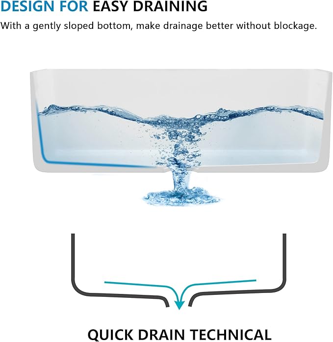 33 White Farm Sink Workstation - Fulorni 33"x21" Apron Front Farmhouse Sink Workstation with Slide Ledge White Ceramic Porcelain Fireclay Single Bowl Farmer Kitchen Sink Basin