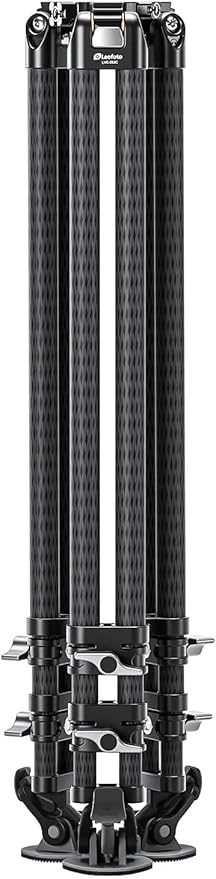 Leofoto LVC-253C+BV-20 Video Tripod, Twin Leg, Integrated Bowl, Leveling Base with Handle, 3 Leg Sections, Fluid Head Set, Lever Release Clamp