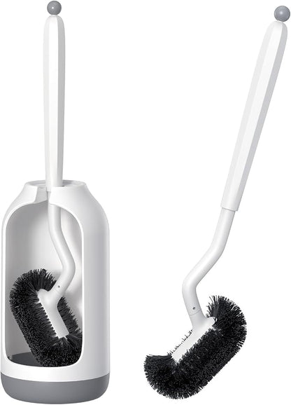 HAMITOR Toilet Bowl Brush Holder Set: Deep Cleaning Brushes by HAMITOR