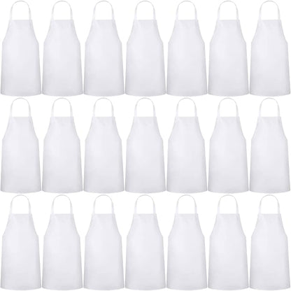 Foaincore Bib Aprons, Unisex Apron No Pocket Bulk Machine Washable Plain Aprons by Foaincore