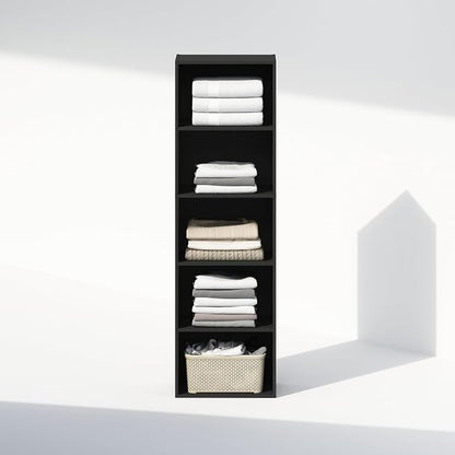 Furinno Reed Closet Organizers and Storage, 5-Tier Closet Organizer, Open Shelf - Image 6