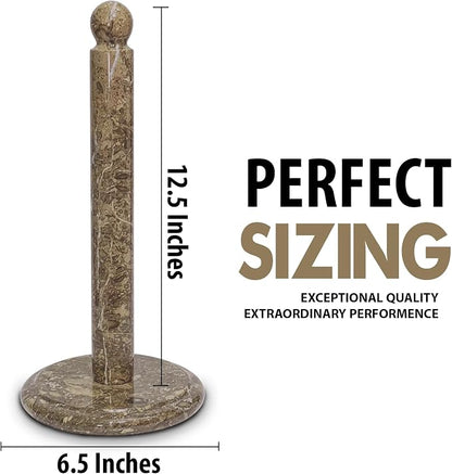 Handmade Fossil Grey Marble Paper Towel Holder – Natural Stone Stand - Image 4